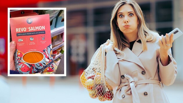 Werden Konsumenten durch die Namen veganer Produkte in die Irre geführt? (Bild: stock.adobe.com, Revo Foods, Krone KREATIV)