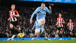 Erling Haaland war einmal mehr der Matchwinner für Manchester City. (Bild: APA/AFP/Paul ELLIS)