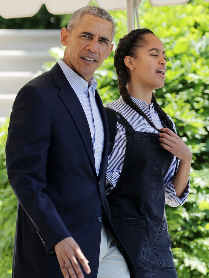 Barack und Malia Obama im Jahr 2016