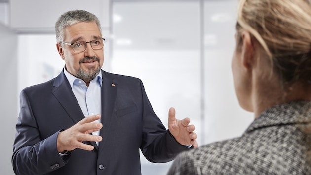 Chamber of Labor President Andreas Stangl railed against the government. (Bild: Florian Stoellinger)