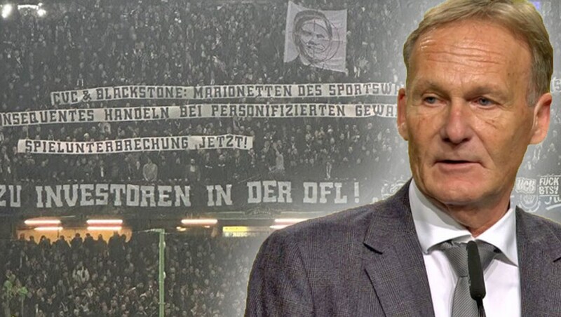 Hans-Joachim Watzke (re.) war einer der Befürworter des Deals. (Bild: twitter, GEPA pictures)