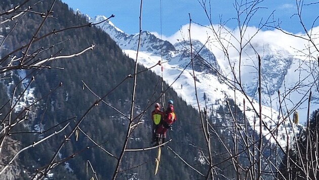 Einsatz für die Bergrettung im Gasteiner Tal.  (Bild: Bergrettung)