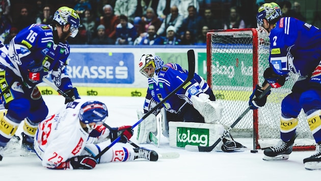 Goalie „JP“ Lamoureux und der VSV schafften es in die Play-offs. (Bild: GEPA pictures)