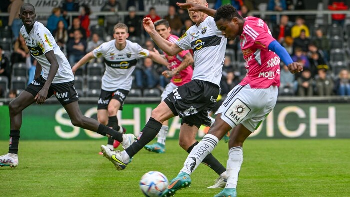 Der Schuss durch Sangare, der Hartberg letzte Saison den Klassenerhalt fix bescherte.
