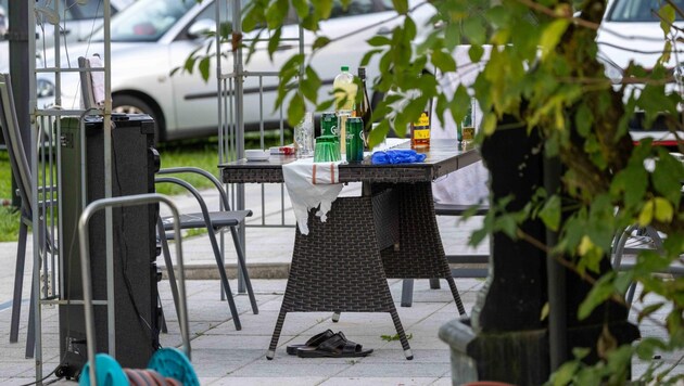 Der Tatort des Verbrechens in Uttendorf (Bild: Scharinger Daniel)