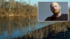 Die Leiche der Elfjährigen wurde im Trinity River gefunden. Ein Freund der Familie (kl. Bild) steht unter dringendem Tatverdacht. (Bild: AP, Krone KREATIV)