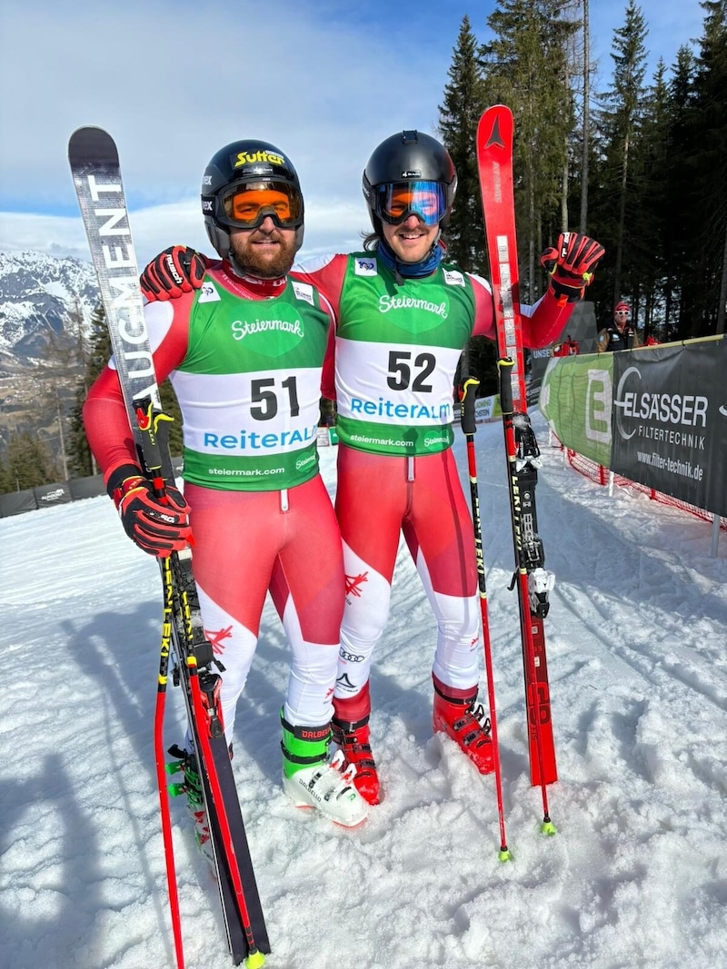 Claudio Andreatta und Nicolas Lussnig haben sich für das Rennen am Sonntag qualifiziert. (Bild: Privat)