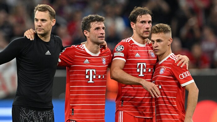 Joshua Kimmich (rechts) und Leon Goretzka (2.v.r.) sollten verkauft werden.