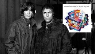 John Squire und Liam Gallagher: Zwei alte Freunde, die nun endlich musikalisch zusammengefunden haben. (Bild: Warner Music, Tom Oxley, Krone KREATIV)