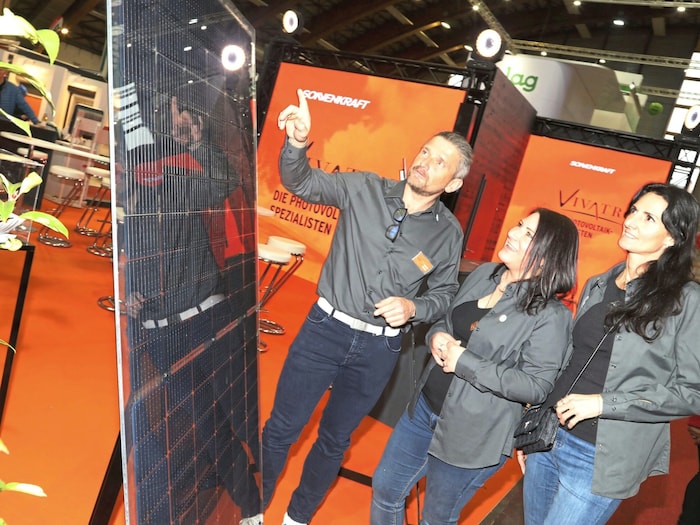 Heuer gibt es doppelt so viele Photovoltaik-Aussteller wie im letzten Jahr.