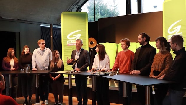 Bürgermeister Georg Willi stellte sein Team für die Wahl im April vor. (Bild: Grüne)