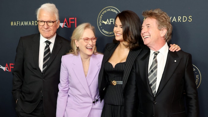 Meryl Streep und Martin Short im Jänner mit ihren Serien-Kollegen Steve Martin und Selena Gomez
