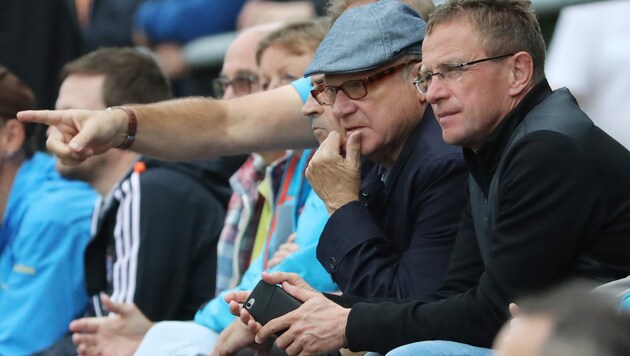 Ralf Rangnick (re.) gemeinsam mit Helmut Groß