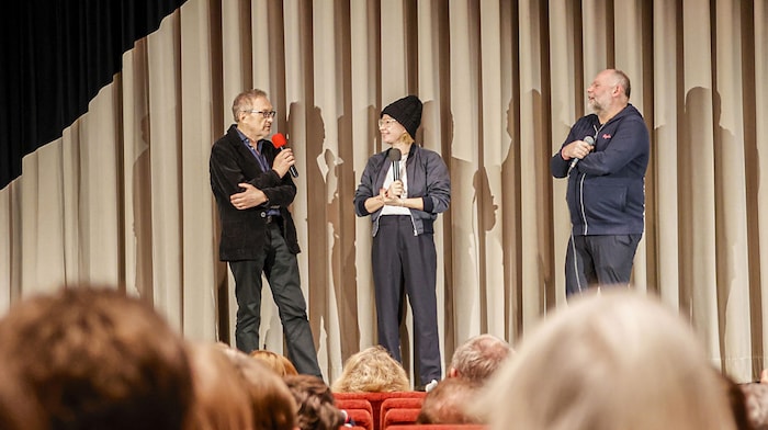 Hader und Minichmayr auf der Bühne im Das Kino