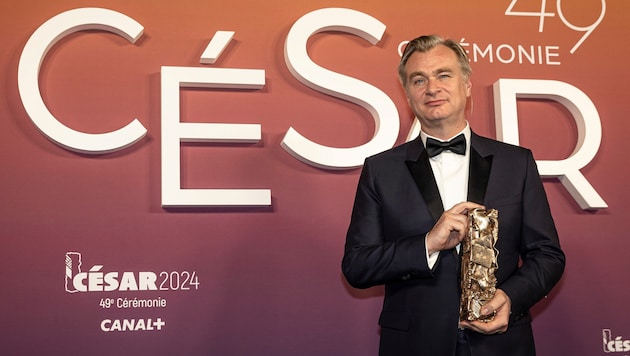 Director Christopher Nolan received the honorary César on Friday evening. (Bild: AP)