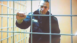 Jurist Nawalny wagte es selbst hinter Gittern, Russlands Tyrann Wladimir Putin zu kritisieren.  (Bild: APA/AP Photo/Denis Kaminev)