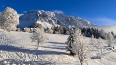 Traumhafte Winterkulisse Samstagmorgen in der Ramsau. (Bild: Barbara Winkler)