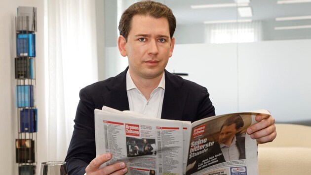 Sebastian Kurz, 15 órával a nem jogerős bűnös ítélet kihirdetése után (Bild: Klemens Groh)