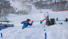 Der Winter ist zurück: Im Fassatal ist auch heute kein Rennen möglich. (Bild: GEPA pictures)