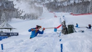 Der Winter ist zurück: Im Fassatal ist auch heute kein Rennen möglich. (Bild: GEPA pictures)