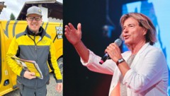 Briefträger und Hobbykomponist Dietmar Klingler (links) erschuf den Song, den Hansi Hinterseer ...