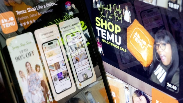 The low-cost stores Temu and Shein from China are stealing customers from European retailers. (Bild: AFP)