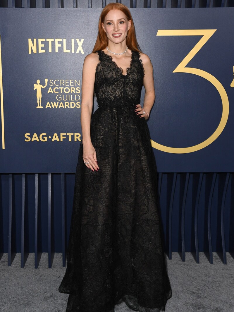 Jessica Chastain bei den SAG Awards 2024 (Bild: APA/AFP/VALERIE MACON)