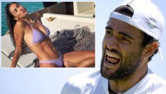 Matteo Berrettini und Model Melissa Satta sind kein Paar mehr. (Bild: APA/AFP/Daniel LEAL, instagram.com/melissasatta)