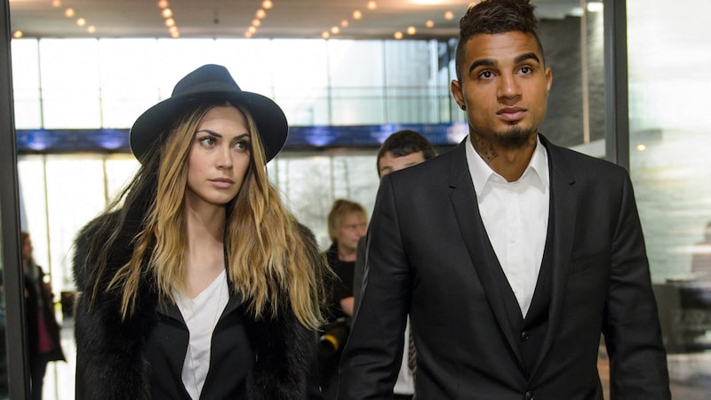 Mit Kevin-Prince Boateng (re.) war Melissa Satta (li.) von 2011 bis 2020 zusammen. (Bild: AFP)