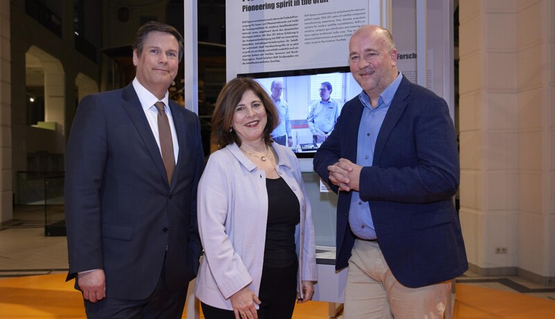 Aufreiter, Agneter und Moll (von links) im Innovation Corner des Technischen Museums. (Bild: BEN LEITNER)