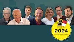 Sieben Kandidaten antworten auf fünf spezifische Wohnfragen (Bild: Tschepp, Tröster, APA, Krone KREATIV)