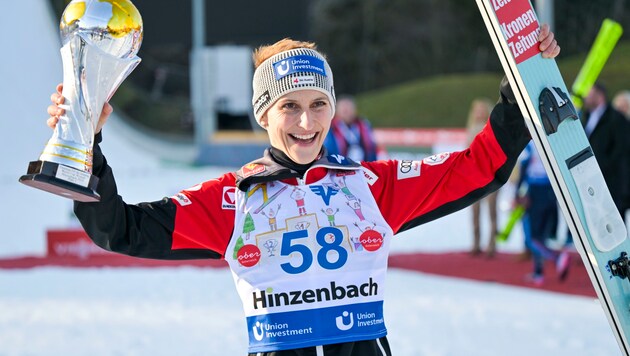 Eva Pinkelnig gewann in Hinzenbach beide Springen. (Bild: GEPA pictures)