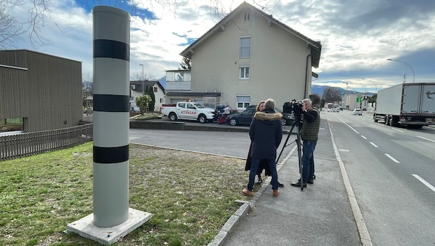 Jeden ze dvou nových "radarových sloupů" (Bild: Lebensraum Zukunft Lustenau)