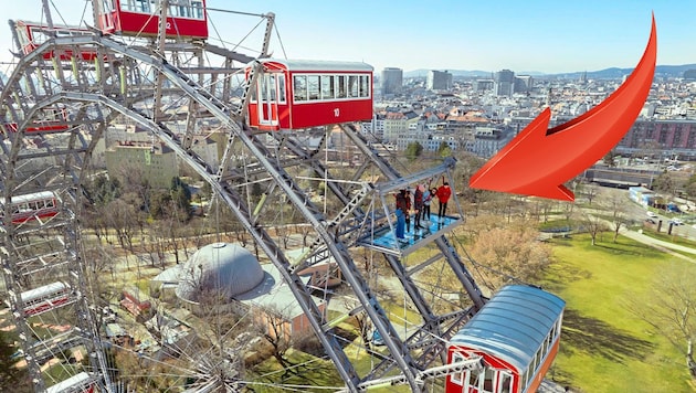 Ein Job mit spektakulärer Aussicht – unter freiem Himmel (Bild: Wiener Riesenrad, Krone KREATIV)