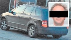 Der 43-Jährige (kl. Bild) soll mit diesem Skoda Fabia unterwegs sein. (Bild: LPD Stmk, Krone KREATIV)