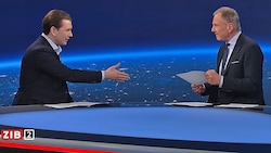 Ex-Kanzler Sebastian Kurz (ÖVP) im „ZiB 2“-Interview mit Armin Wolf am Montagabend (Bild: Screenshot tvthek.orf.at)
