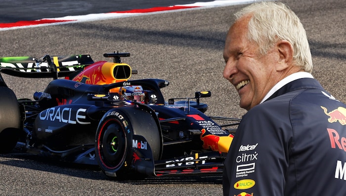 Helmut Marko und Max Verstappen haben gut Lachen.