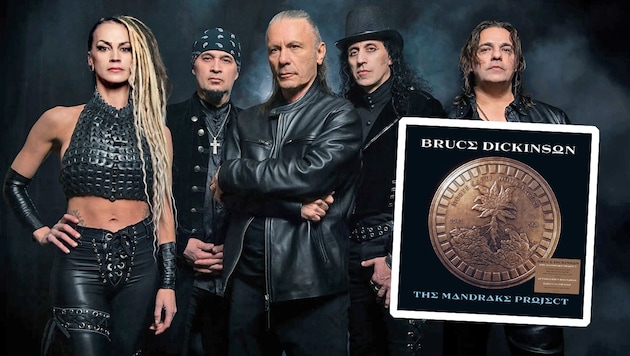 Iron-Maiden-Sänger Bruce Dickinson probiert es wieder einmal mit einer eigenen Musikerinnenrunde. (Bild: BMG, John McMurtrie Krone KREATIV,)