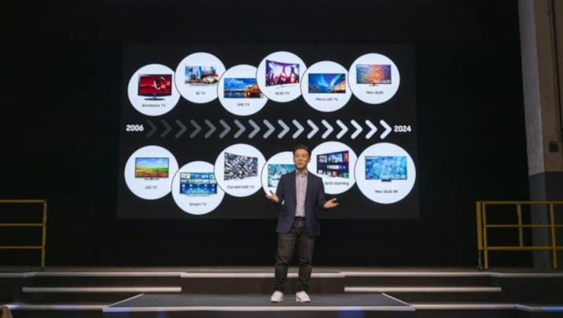 Auf der „World of Samsung“ wurde die 2024 TV- und Audio-Produktpalette vorgestellt, darunter die 2024 Neo QLED 8K-Fernseher und Micro LED-Innovationen, die Premium-Optionen für jede Kundin und jeden Kunden bieten. (Bild: Samsung)