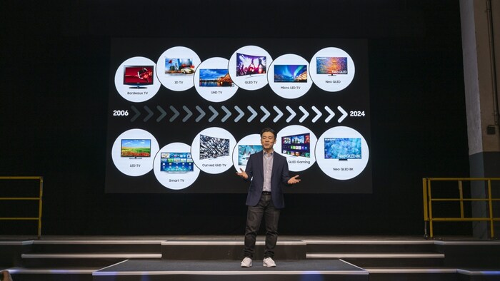 Auf der „World of Samsung“ wurde die 2024 TV- und Audio-Produktpalette vorgestellt, darunter die ...