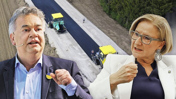 Vizekanzler Werner Kogler und Landeshauptfrau Johanna Mikl-Leitner gerieten sich wegen des ...