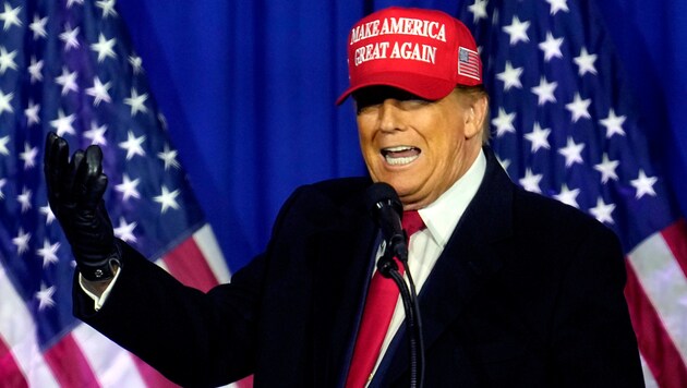 Donald Trump in Michigan (Bild: AP)
