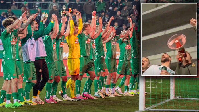 Wenn Spieler und Fans gemeinsam singen...