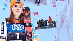 Petra Vlhova stürzte in Jasna schwer. Nun gibt die Slowakin ein Gesundheitsupdate. (Bild: GEPA, Screenshot ORF)