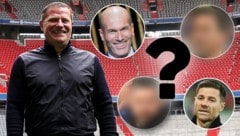 Das sind die Namen auf Max Eberls Trainerliste für den FC Bayern. (Bild: APA/AFP/GEPA picturesAP, Krone KREATIV)