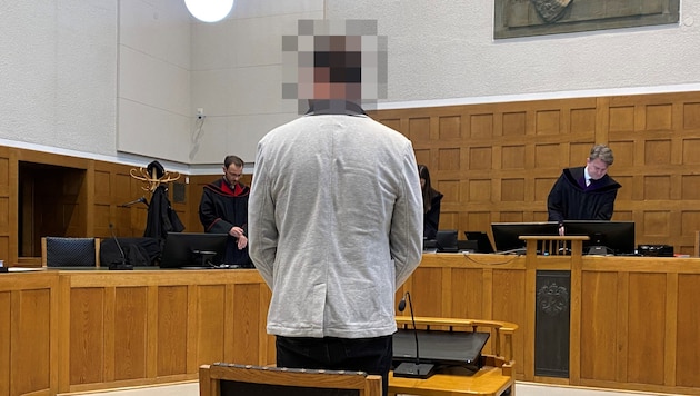 The defendant wanted to play down his actions and spoke of youthful recklessness. (Bild: Dorn / Krone KREATIV)