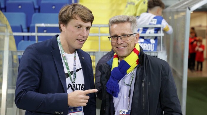 Matthias Gebauer (li.) mit Präsident Helmut Schwarzl.