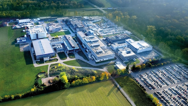 The plant in Orth an der Donau is a major employer in the Marchfeld region. The rumor of a sale has now been confirmed. (Bild: Takeda)