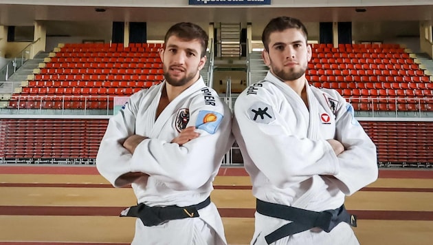 Shamil (l.) und Wachid kämpfen in der selben Judo-Klasse. (Bild: GEPA pictures/ Manfred Binder)