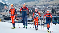 Österreichs schnellste Skibergsteiger Sarah Dreier, Paul Verbnjak, Johanna Hiemer und Christof Hochenwarter (Bild: Hannes Wallner)